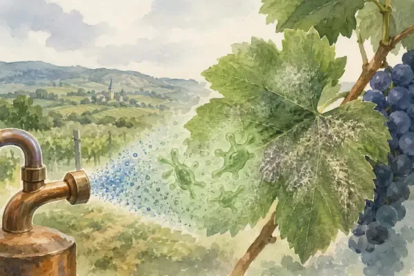 Illustration - Vignes du Beaujolais et biofongicide