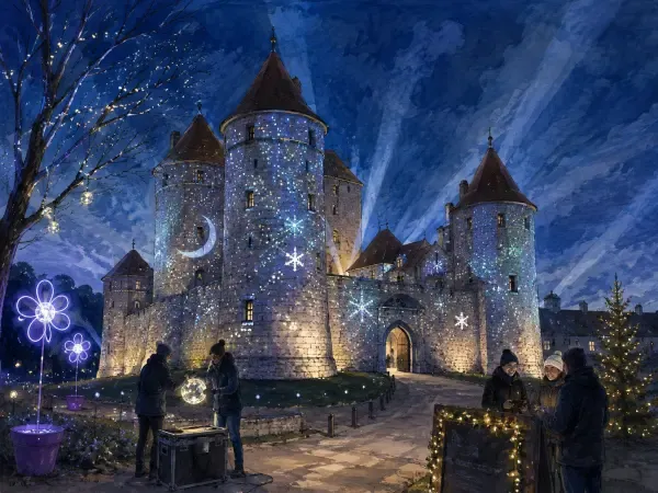 Illustration - château de Blandy en hiver