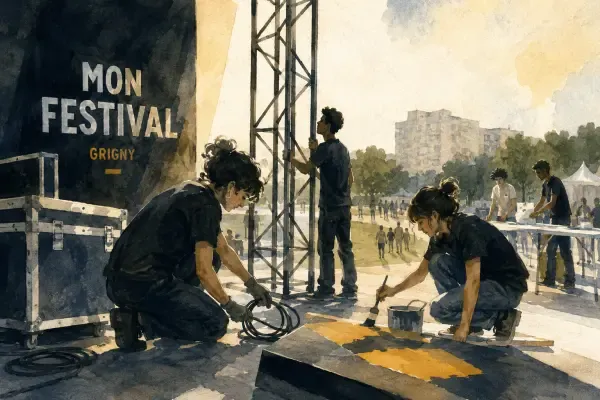 Illustration - scène de festival à Grigny