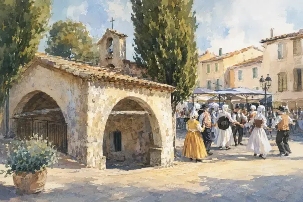 Illustration - Procession de la Saint-Julien à Biot