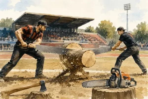 Illustration - Concours de bûcheronnage