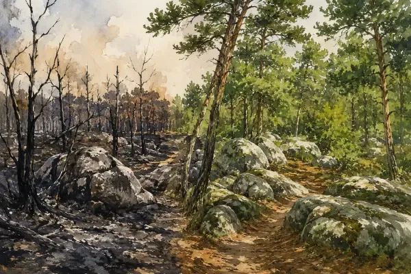 Illustration de la forêt de Fontainebleau