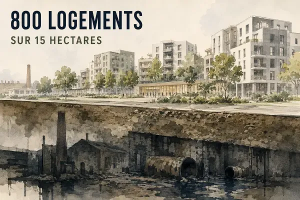 Illustration - Friches industrielles et nouveau quartier