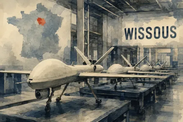 Illustration - usine de drones à Wissous