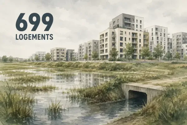 Illustration - Rigoles et futur quartier