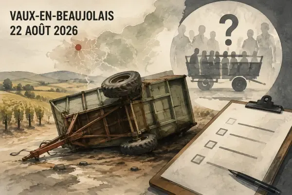 Illustration - Remorque agricole dans les vignes