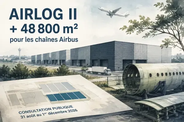 Illustration - Entrepôt logistique aéronautique à Cornebarrieu