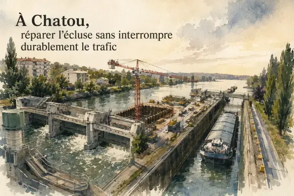 Illustration de l’écluse de Chatou