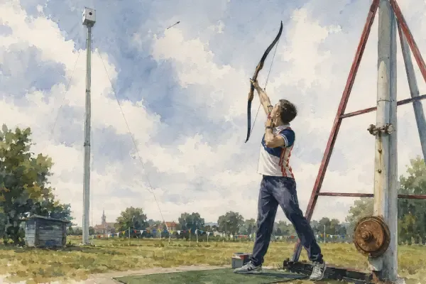 Illustration de tir à la perche