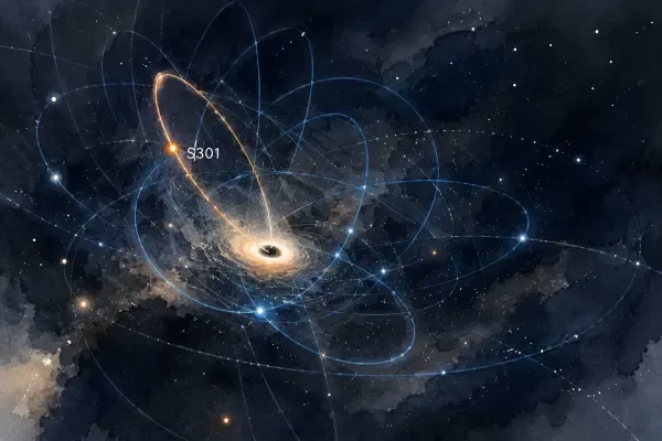 Étoile orbitant autour d’un trou noir
