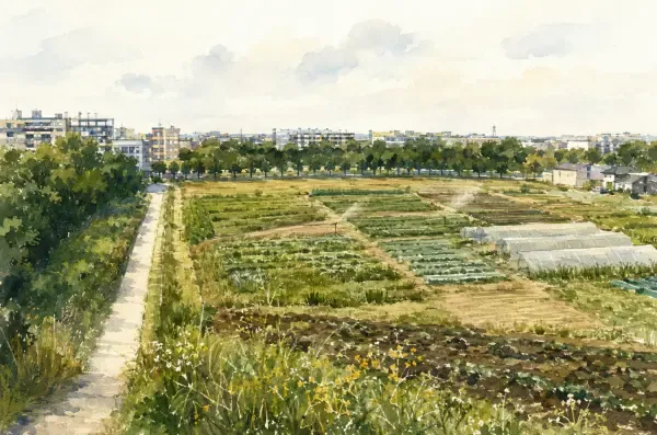 Illustration - Parcelles agricoles de la plaine de Montjean