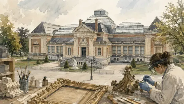Illustration - restauration des œuvres du musée