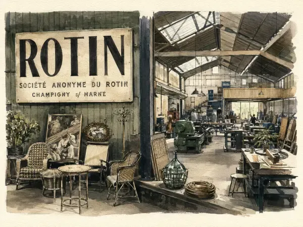 Illustration de l’ancienne usine du Rotin