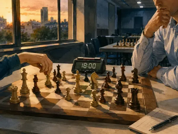 Illustration - Partie d’échecs à Colombes
