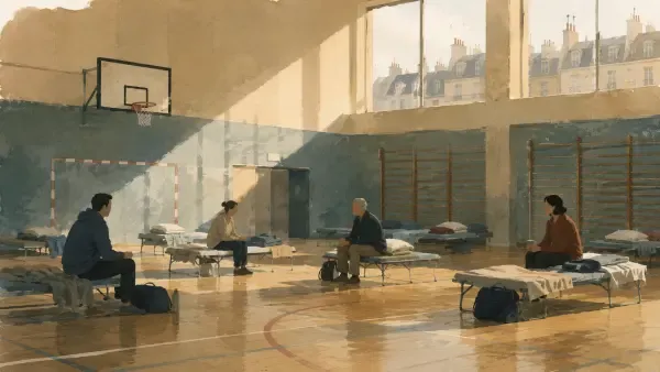 Illustration de gymnases parisiens mobilisés