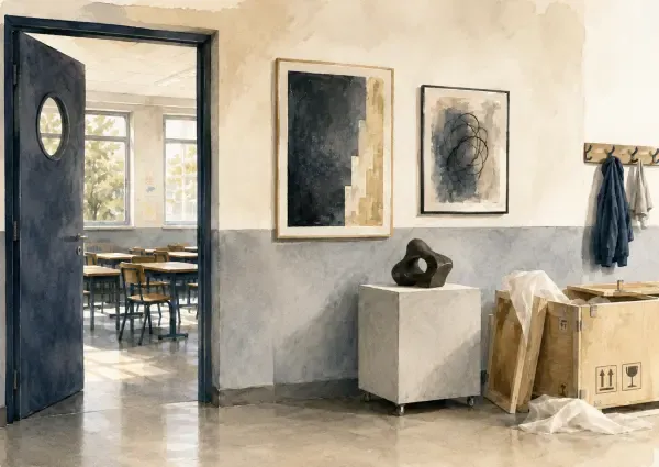 Illustration - Œuvre contemporaine dans un collège