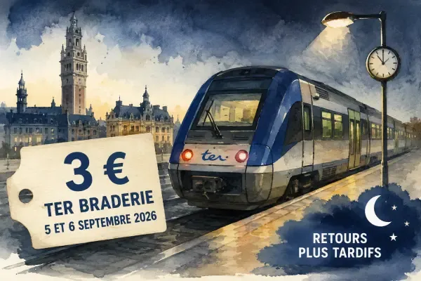 Illustration - train vers la Braderie