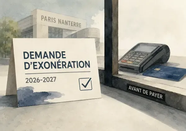 Dossier d’inscription universitaire à Nanterre