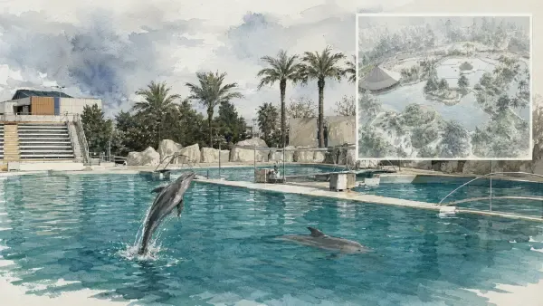 Illustration - Dauphins dans un bassin