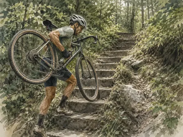 Illustration - Cyclistes dans les 100 marches