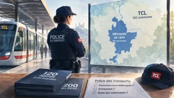 Illustration - Police dans les transports TCL