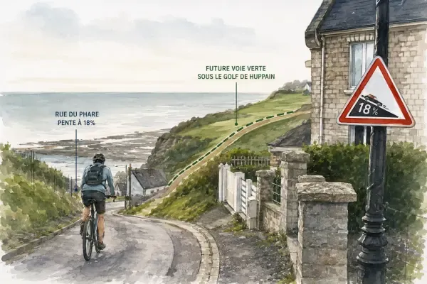 Illustration - voie verte à Port-en-Bessin