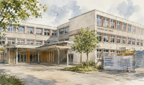 Illustration - Collège Elsa-Triolet en travaux