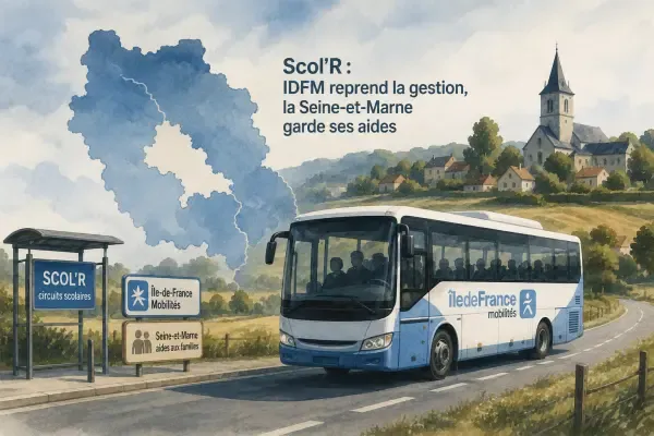 Illustration - Car scolaire en Seine-et-Marne