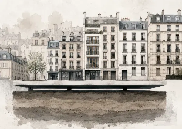 Illustration - Immeubles parisiens en bail réel solidaire