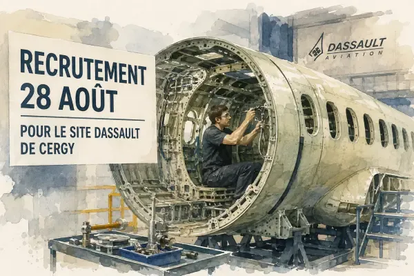 Illustration - recrutement aéronautique à Cergy