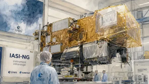 Illustration - Satellite météo au-dessus de Toulouse
