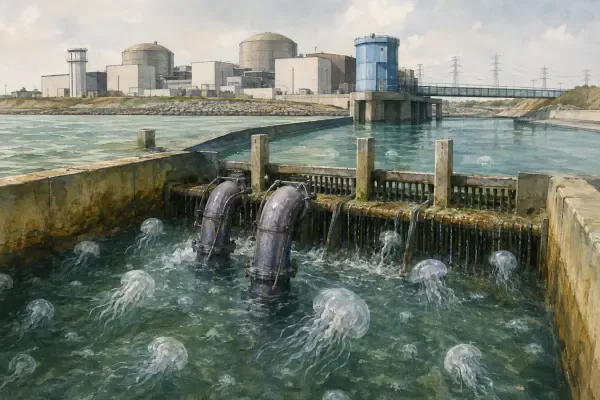 Illustration - Méduses devant la centrale