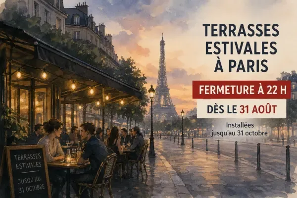 Illustration de terrasse parisienne