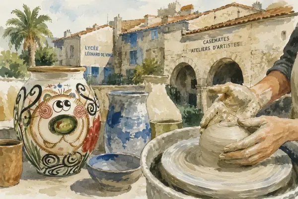 Illustration d’un atelier de céramique