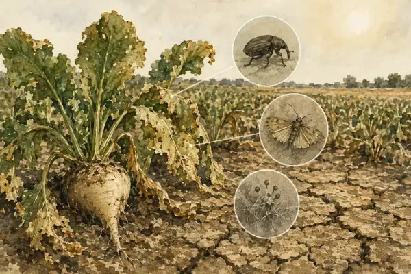 Illustration - Betteraves fragilisées par la sécheresse