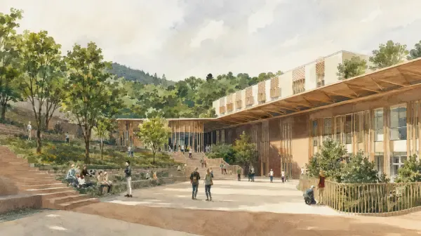 Illustration du futur collège de Levens