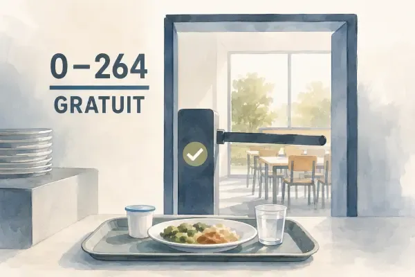 Illustration d’une cantine scolaire à Lille