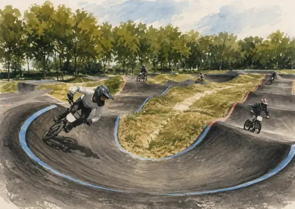 Riders sur la pumptrack d’Élancourt