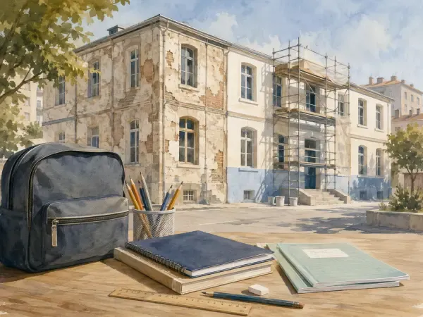 Illustration - école marseillaise à la rentrée