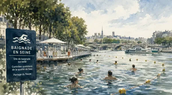 Illustration de baignade dans la Seine