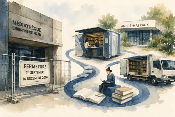 Illustration de la médiathèque de Poissy