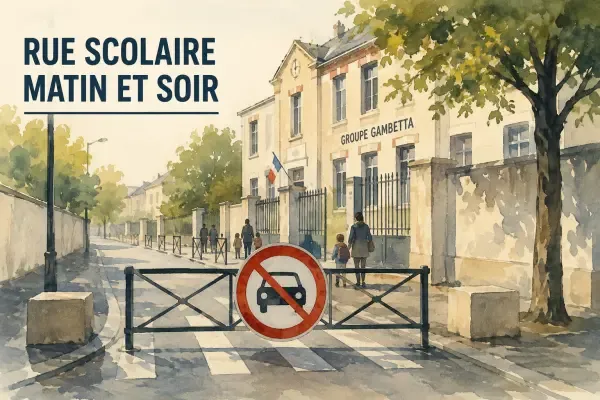 Illustration des rues scolaires de Sèvres