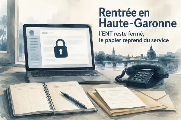 Illustration - Collège et agenda papier