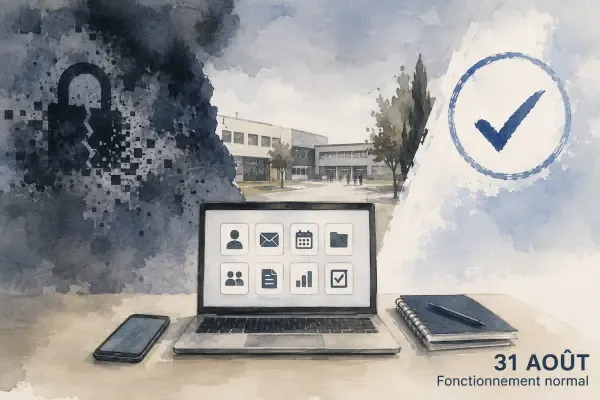 Illustration - école et réseau informatique à Créteil