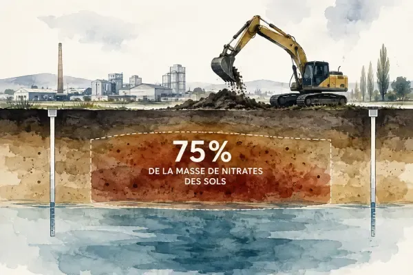 Illustration - ancien site industriel et nappe