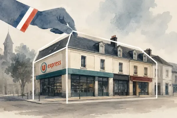 Illustration du centre-ville de Dourdan