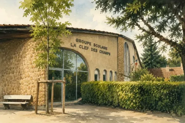 Illustration - École istréenne adaptée aux fortes chaleurs