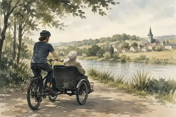 Illustration - balade en triporteur dans l’Eure