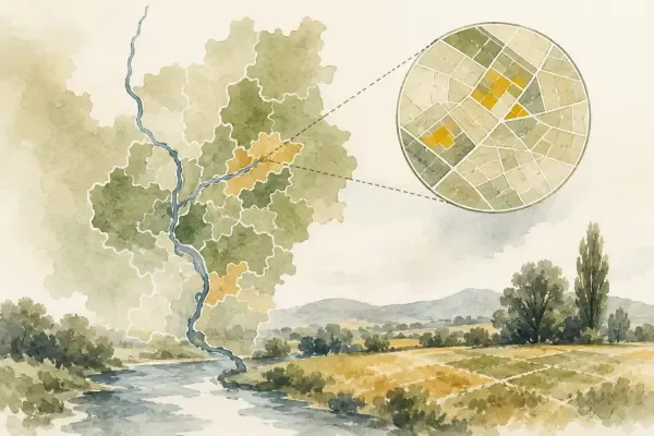 Illustration - Cadastre et parcelles agricoles