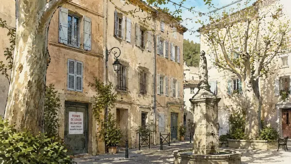 Illustration - Façades du centre ancien d’Auriol